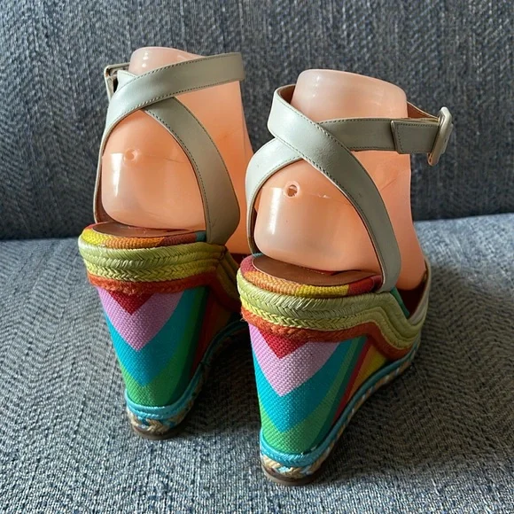 Valentino rainbow espadrille wedges Size: 39 - Picture 6 of 16